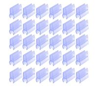 30 Pièces Porte-étiquette de Prix Clip 5 à 5,5mm PVC Transparent | Fixation à Clip, Visibilité Claire, pour Bacs Organisateurs et Rayonnages, Usage Boutiques et Expositions