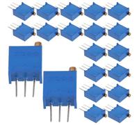 30 Pièces Potentiomètre de Réglage Fin 3296w 10k | Calibration Précise, Supporte la Soudure à Vague, Usage DIY Électronique et Instrumentation, Bleu