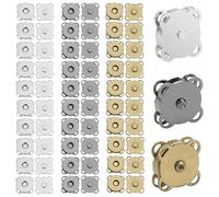 30 Piecès Pression Metal Couture, 3 Colorés Bouton Aimanté pour Sac, Fermoir Magnetique de 14 mm, Fermoir Sac Magnetique, Bouton Pression Metal pour Sacs, Porte-Monnaie, Vêtements et Artisanat