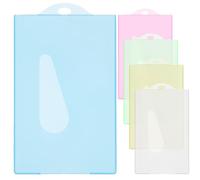30 Pièces Protège-cartes Transparent en PP Anti-poussière | Format Portable Résistant à L’usure, au Bureau Portefeuille, Protège Cartes de Bibliothèque et Badges Style Aléatoire