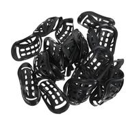 30 Pièces Protège-Menton de Casque en Caoutchouc Noir | Conception Ergonomique, Trous D’aération, Protection les Chocs, Facile à Nettoyer, pour Casque