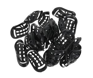 30 Pièces Protège-Menton de Casque en Caoutchouc Noir | Conception Ergonomique, Trous D’aération, Protection les Chocs, Facile à Nettoyer, pour Casque
