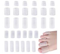 30 Pièces Protège Orteils Silicone Protecteur d'Orteil en Gel Manchons d’Orteil Respirants Petite Capuchon Orteils élasticité Manchons Doux pour Hommes et Femmes contre les Cors Ampoules