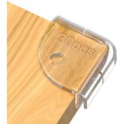 30 Pièces Protèges Coins Invisibles, Protèges Coins PVC Clair à Double Couche, Garde-Corps Épais pour Meubles avec Adhésif Renforcé pour Bébé et Enfants