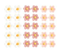 30 PièCes Punaises RéSine Fleur Punaises Tableau LièGe Punaise Fleur pour Tableau D'Affichage Tableau en LièGe Carton DéCoration Murale D'Affiches Suspendues (Rose + Blanc)