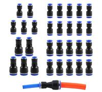 30 Pièces Raccord Pneumatic Connectors pour Tuyaux OD 4 mm à 12 mm,Connecteur Pneumatique Droit Air Push en Plastique,Raccord Rapide Air Comprimé Tuyau,Supporta Tubi Flessibili in PU e Nylon