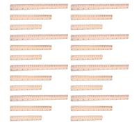 30 Pièces Règle de Mesure en Bois Graduée 15cm 20cm 30cm | Double Échelle Pouce et Centimètre, Finition Lisse, pour Garçon et Filles et Étudiants, Rentrée Scolaire