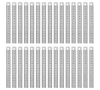 30 Pièces Règle Plate Rigide 15cm Double Échelle | Graduations Nettes des Deux Côtés, Format Compact de Poche, Trou Suspendre, pour Ateliers et Travaux