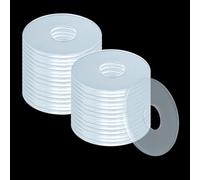 30 Pièces Rondelles en Plastique Transparent - Espacement et Ajustement Pour Charnière de Porte, Usure, Fissure Sur Verre, Douche, Salle de Bain, Bars