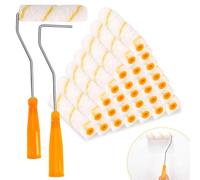 30 Pièces Rouleau Peinture, 15cm Professionnel Roller Paint, Rouleau Laqueur avec 2 Poignées, Rouleau a Enduire pour Décoration Murale et Plafonds