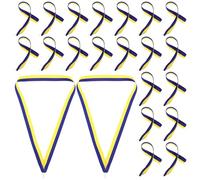 30 Pièces Ruban de Médaille en Polyester avec Clips | Léger à Dégagement Rapide, Couleurs Haute Visibilité, Usage Polyvalent, pour Médailles avec Attaches