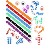 30 pièces Serpent Magique avec 24 Blocs,Serpent Magic, Cadeau Anniversaire Enfants,Twist Puzzle Twisty Toy,Anti Stress Enfant,Magic Snakes,Petits Cadeaux Anniversaire,Jouet pour garçon et Fille