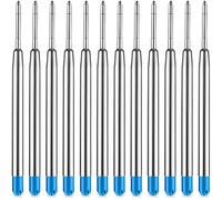 30 Pièces Stylo à Bille Remplaçable Recharges Stylo en Métal Recharge Écriture Ball Point Recharges de Stylos (Bleu)