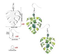 30 Pièces Sublimation Blank Boucles D'oreilles Transfert De Chaleur Sublimation Impression Crochets Boucles D'oreilles Boucles D'oreilles En Bois Pour Diy Craft C