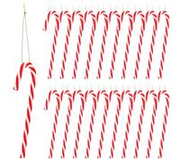 30 Pièces Sucre d'orge Boules de Noël Objets de décoration, Annhao Sucre d'orge pour Sapin, Suspendre Pendentif de Noël Rouge et Blanc Arbre de Noël Candy Cane de Fête Décorations