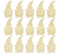 30 Pièces Suspensions en Bois Forme Gnome, Peinture DIY | Surface Lisse Double Face, Aspect Rustique, Adaptées aux Parents et Animateurs, Activités Créatives Garçon Fille, Attaches