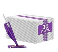 (30 pièces) Tampon de Nettoyage Jetable Compatible avec Swiffer WetJet, Tampon de Remplacement pour le Nettoyage par Pulvérisation, Tampon de Nettoyage Multi-Surfaces pour le Nettoyage des Sols.