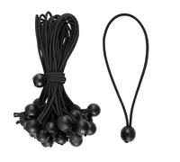 30 Pièces Tendeurs Élastiques avec Boule, 20 cm Tendeurs en Caoutchouc avec Boule, Tendeur Elastique Boule, Flexible Tendeur Bache Sandow Elastique, pour Bannières, Bâches, Camping, Tentes (Noire)