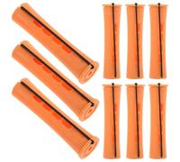 30 Pièces Tiges de Permanente en Plastique Pp pour Kit Coiffure | Rouleaux Auto-agrippants, Usage Salon ou Maison, Orange, Simple à Utiliser, pour Femmes, Tous Types