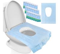30 Pièces Toilette WC, Housse de Siège de Toilette en Papier Biodégradable, Protection Cuvette Toilette, Imperméable Protège Cuvette WC, Portable Emballage Individuel pour Toilettes Publiques