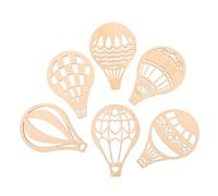 30 Pièces Tranches de Bois Montgolfière, Surface Lisse Vierge | Bois, Forme Ballon, Décor Suspendu pour Chambre ou Arbre, Pièce Amovible et Recyclable