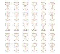 30 Pièces Trombone En Forme De Verre À Vin Pince Papier En Métal Signets Clips Pour Contenir Des Enveloppes Photo Fichier Document Carte Postale Pinces Documents Professionnelles
