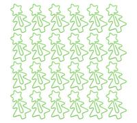 30 Pièces Trombones de Sapin de Noël Mémo en Métal, Vert | Usage Bureau et Journal, Finition Lisse sans Bavure, Réutilisable pour Reçus et Invitations