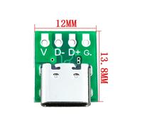 30 Pièces TYPE-C USB3.1 16 Broches Femelle Vers Connecteur de Type C 2,54 mm Adaptateur 16P Test PCB Board Plate Socket pour le Transfert de Données