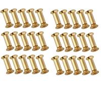 30 Pièces Vis À Tête Hexagonale Plate 5*M4, Rivets Laiton Pour Couteau