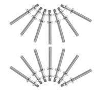 30 Pièces Vis de Tension de Tambour 5mm X 50mm, Argenté, Fer