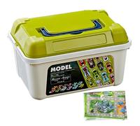 30 pièces voitures à tirer, ensemble de voitures à tirer en métal avec carte de stationnement et seau rangement, divers jouets robustes en vrac pour les tout-petits garçons filles âgés 3 8 an