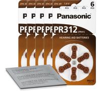 30 piles auditives Panasonic PR41 312 marron (5 x 6 pages) Chiffon de nettoyage