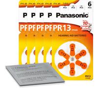 30 piles auditives Panasonic PR48 13 orange (5 x 6 pages) + Chiffon de nettoyage