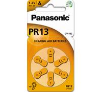 6 Piles Auditives PR13 / PR48 Panasonic Hearing Aid