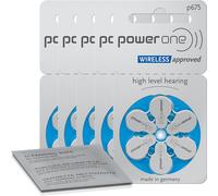 6 Piles Auditives p675 Power One Zinc-Air