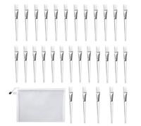 30 Pinceaux D'Application De Masque Facial Et 1 Sac De Rangement Blanc, Pinceaux De Maquillage, Outils De Beauté Multifonctionnels, Produits De Soins De La Peau Portables