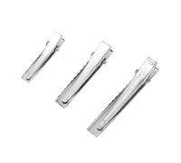 30 Pinces Crocodiles pour Cheveux, Acier Inoxydable, Argenté, DIY | Lot Réutilisable de 30 Pièces, Base Nue pour Créations Capillaires et Projets Artisanaux, Format Compact