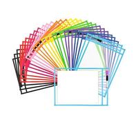 30 Pochettes Effaçables À Sec, Très Grandes Couvertures De Poche Sec Réutilisables, Porte-Billets, Pour Fournitures Enseignants