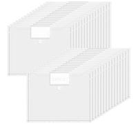 30 Pochettes Plastique A4 Perforée avec 11 Trous & Poche Étiquette, Pochette Rangement Plastiques Perforées Transparent, Porte Documents Enveloppe Fermeture Scratch Imperméable pour Organiser Document
