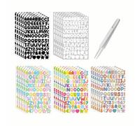 30 Pochoir Lettre Alphabet et 1 Pince Lettres de Dessins Animés de Couleur Chiffres Motifs Lettre Autocollantes Peuvent Être Utilisés pour la Décoration