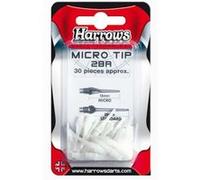 Harrows Pointes de rechange Micro Tip Nylon 2BA 30 pièces blanches