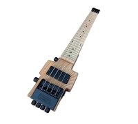 30 Pouces Mini 4 Cordes Guitare Basse Électrique Sans Tête Corps En Frêne Touche En Érable Avec Matériel Noir Débutant Guitare électrique sans tête