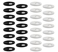 30 PS Noir, Blanc Épingles à Nourrice, Épingles à nourrice en Plastique ，Forme Ovale Épingles Hijab，Broches pour Les Femmes, pour Fixer L'é charpe Les Vêtements