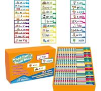 30 Read and Rhyme Flip Books， Flash Cards for Toddler Toys，Reading and Rhyming Words ABC Vocabulary Flash Cards for Education Educational Reading Games to Build Vocabulary