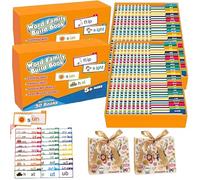 30 Read and Rhyme Flip Books, Interesting Word Family Flip Books, Word Family Build Book, ABC Vocabulary Flash Cards, for Education, Reading, Interaction, Sight Words Flash Card (2pcs)