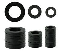 30 Rondelles de Tubes en Caoutchouc Bagues d'Étanchéité de Robinet Joint Torique Caoutchouc Rondelle de Tuyau de Douche, 1/2 Pouce, 3/4 Pouce, 25 mm (1,00 Pouce) OD 20 mm (0,8 Pouce) ID, Noir