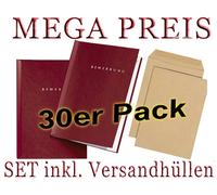 30 Rouge Dossier de Candidature De PAGNA Type Start / 2-teilig Incl. Enveloppes