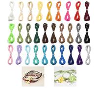 30 Rouleaux Cordon de Cirée Coton 1mm, Cordon pour Bracelet 10mx1mm Fils Cirés Coloré, Cordon Ciré pour Bracelet, Fil pour Bracelet Macramé, Fil de Coton pour Bijoux Bracelet Collier Bricolage