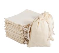 30 Sacs en Lin, Sachet Lin 10x14cm, Petit Sac Cadeau avec Cordon de Serrage, Sac Cafe Toile de Lin, Pochon Tissu Mariage (10x14cm-30pcs(Coton))