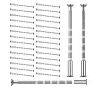 30 Set di Vis Poignée de Porte, M4 Vis Pointeau pour Poignée de Porte, Boulons de Connexion et Manchons Universels pour Rosaces de Poignées de Portes, Fixations à Boulons pour Tiroirs Armoires